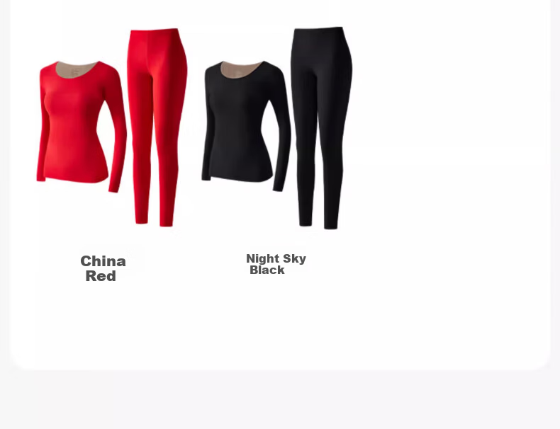 LangSha Acrylic Heating Fiber Seamless Thermal Underwear Women's Wool Mulberry Silk Winter Top Black XL 26