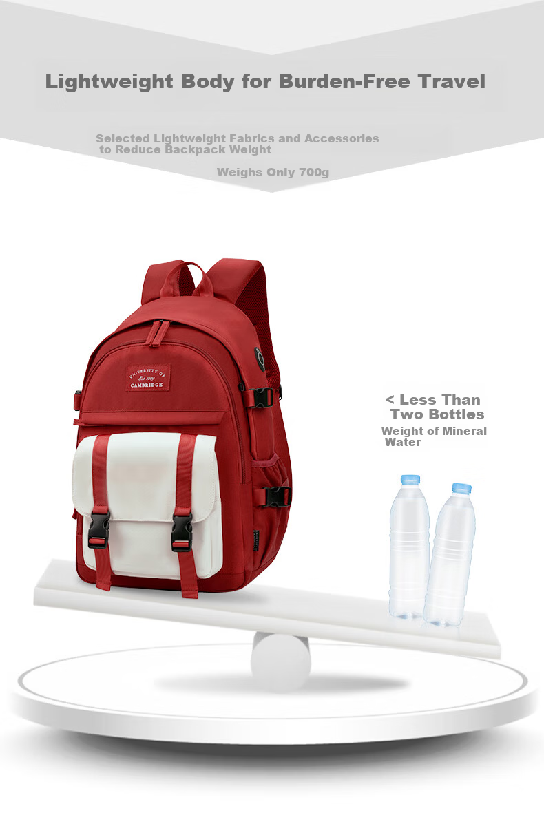 UNIVERSITY OF CAMBRIDGE Cambridge University School Backpack for Middle and High School Girls Lightweight Ergonomic Large Capacity Student Bag for Grades 5-6 2