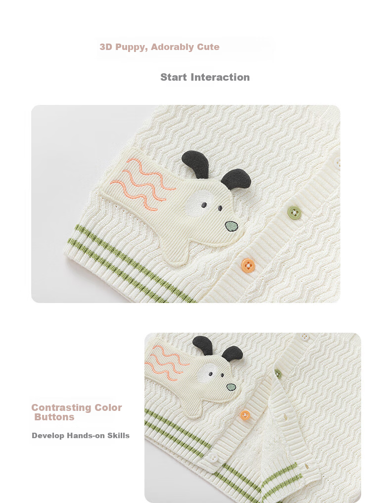 Balabala Kids Sweater Knitwear 2025 New Spring Boys Cardigan Cute [Mall Same Style] 200125103105 3
