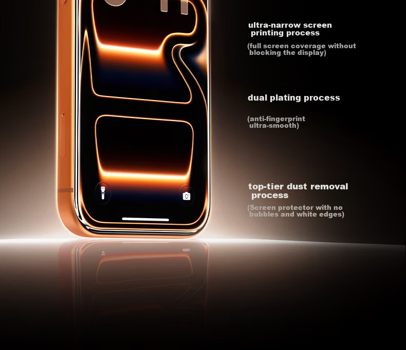 Ugreen 3D Curved AR Anti-Reflective Ultra Tempered Glass Screen Protector for iPhone 17/16 Pro Full Coverage Anti-Fingerprint Dust-Free Case 5