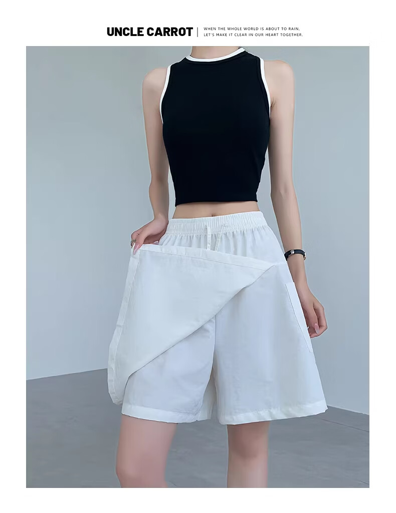 Yishangmei Women's Quick-Dry Summer Shorts 2026 New Ice Silk Casual Sports Skirt Pants Five-Point Shorts Mini Skirt 16