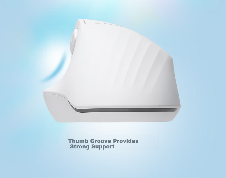 SANWA Ergonomic Wireless Mouse Vertical Grip Wireless Bluetooth Dual Mode RGB Tail Wing Ambient Light Silent Buttons Medium Hand Size Includes Boss Key Customizable 7