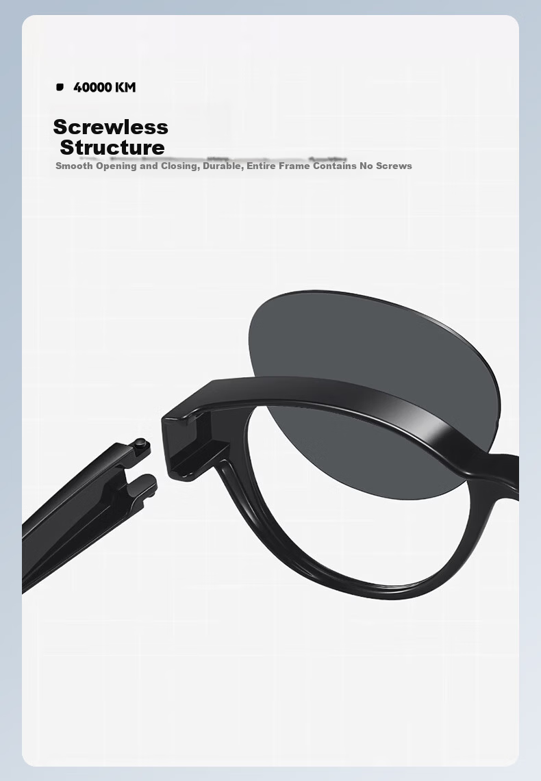 40,000 KM Cat Eye Sunglasses Clip-On for Prescription Glasses Women Square Round Face Polarized UV Protection Driving Sunglasses 4