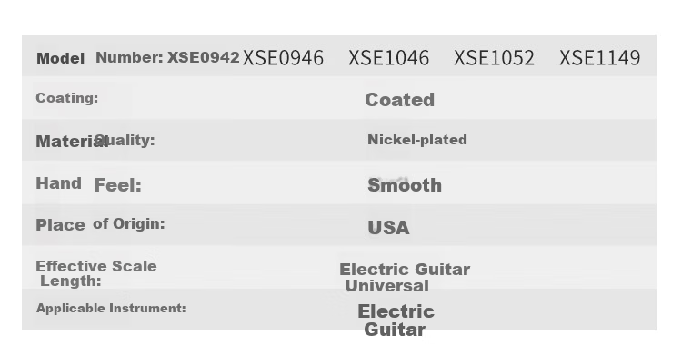 D'Addario XSE0942 American Imported Electric Guitar Strings Rust-Resistant Coated High Carbon Steel Extra Light 09-42 12