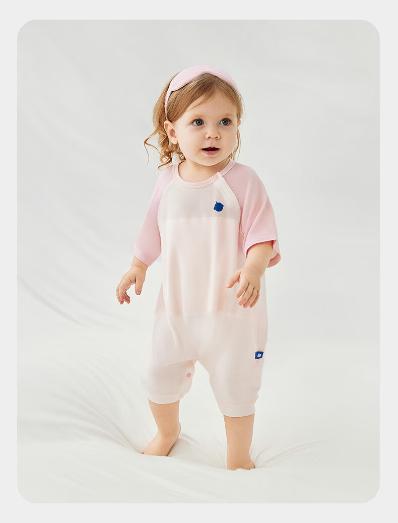 Babycare Newborn Spring Summer Soft Milk Skin Belly Protection Sleeping Bag Legged Sleeping Bag 5-Sleeve Mint Bubble Size 100 (95-105cm) 28