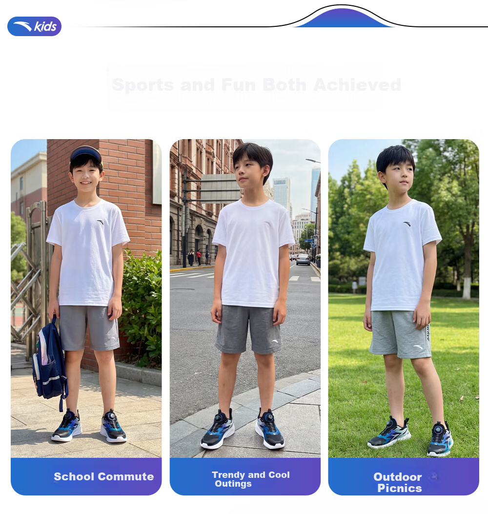Anta Kids Sports Shoes 6-12 Years Boys Running Shoes 2026 Summer Bow Speed PRO Student Training Shoes A12625504 4