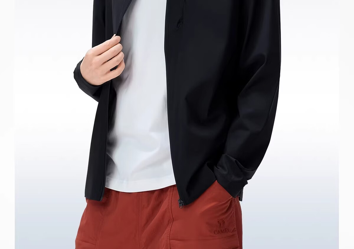 Camel Women's Stand Collar Sun Protection Jacket 2026 Spring Summer New Original Yarn Cool Breathable Sports Casual Short Jacket for Men 36