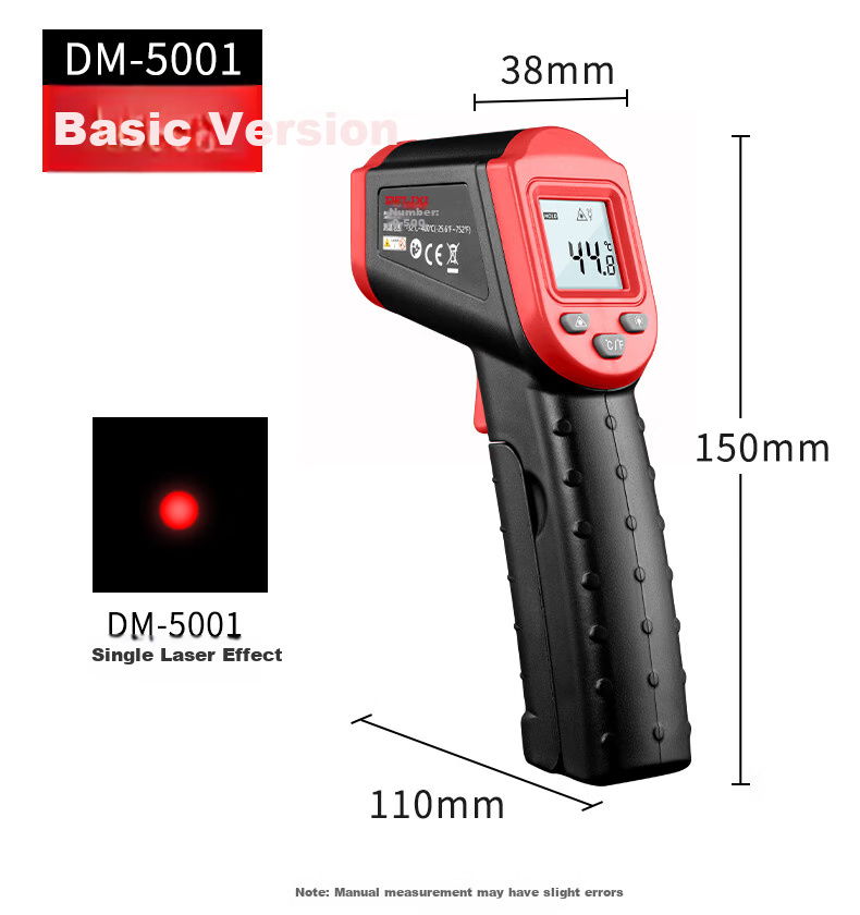 DELIXI ELECTRIC Industrial Infrared Thermometer High-Precision Temperature Gun for Oil, Kitchen Baking, and Water Temperature Measurement 16