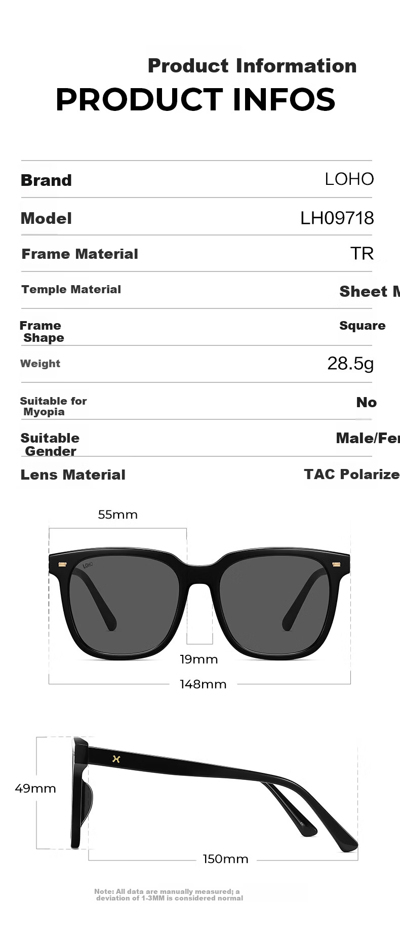 LOHO Day and Night Dual-Use Photochromic Night Vision Sunglasses for Driving, Anti-Glare Polarized GM Sunglasses 14