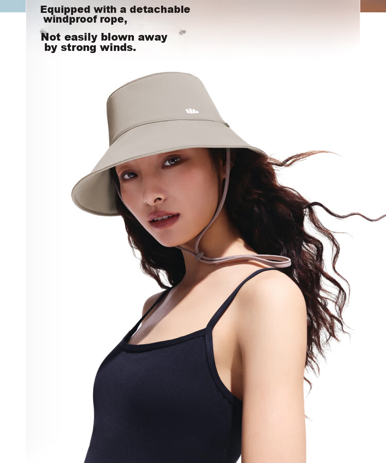 Beneunder Women's Reversible Fisherman Hat, Sun Protection Cap, Sun Visor, UV-Resistant Full Face Sunshade AL501 Coconut White 12