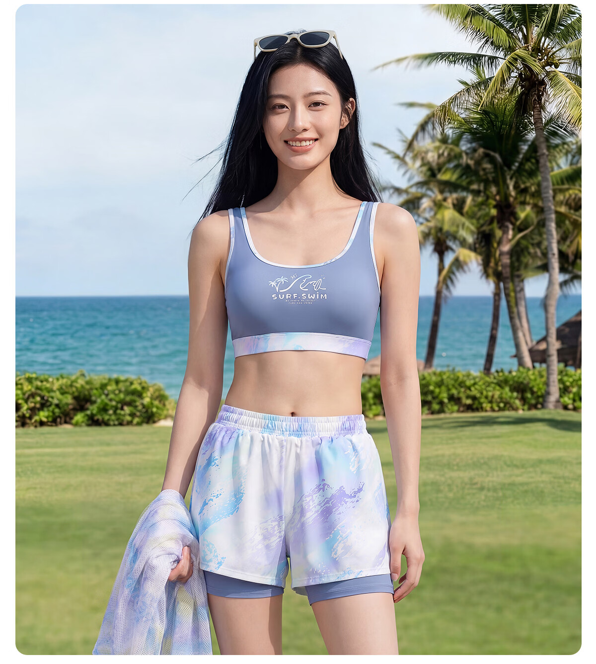 361° Women's Three-Piece Swimsuit Set 2026 New Luxury Beach Vacation Loose Plus Size Swimwear Hot Spring 13