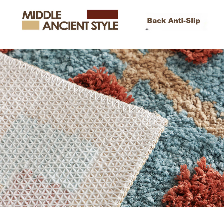 Cartifia Vintage Style Thickened Absorbent Bathroom Mat Non-Slip Home Carpet Small Red Check 40x60cm 6