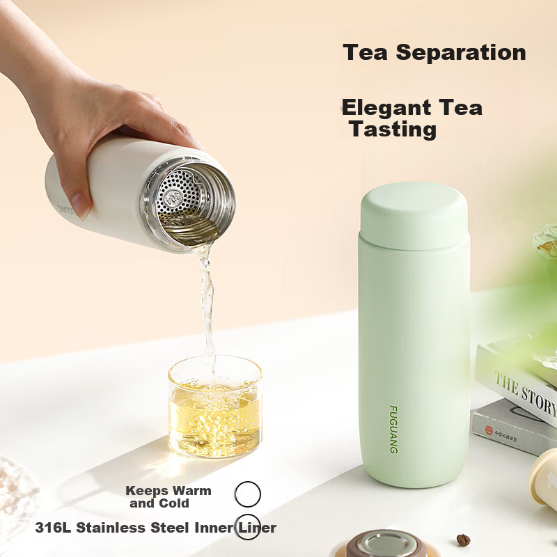 Fuguang Qingxin Insulated Water Bottle Unisex High-Value Lightweight Portable 316 Stainless Steel Cup 350ml