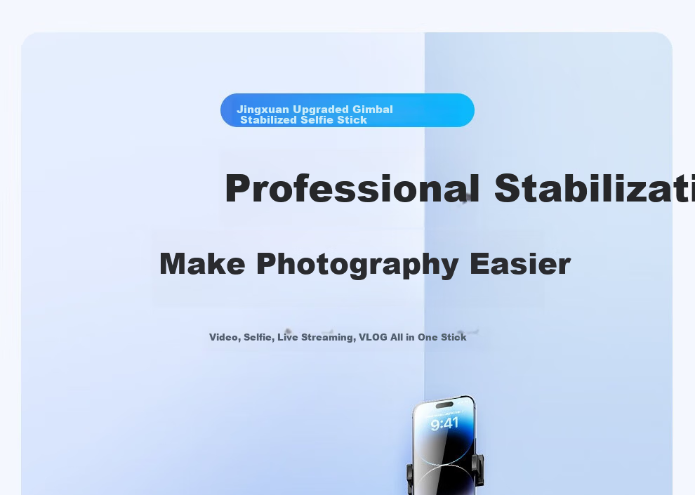 Jingxuan JD Self-Owned Brand [1.8m] Selfie Stick Handheld Boom Tripod Mobile Phone Floor Stand Handheld Anti-Shake Selfie Live Streaming Tool 360-Degree Photo Handle 1