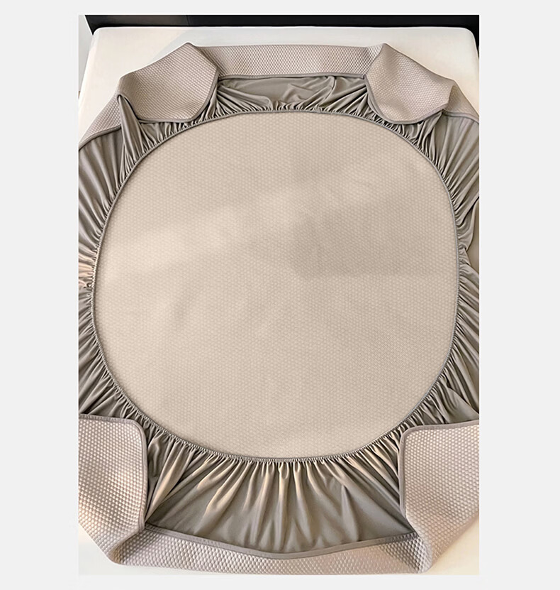 MUJI Class A Summer Cooling Ice Bean Bed Sheet Single Piece Ice Silk Fitted Sheet Mattress Protector 180*200cm 8