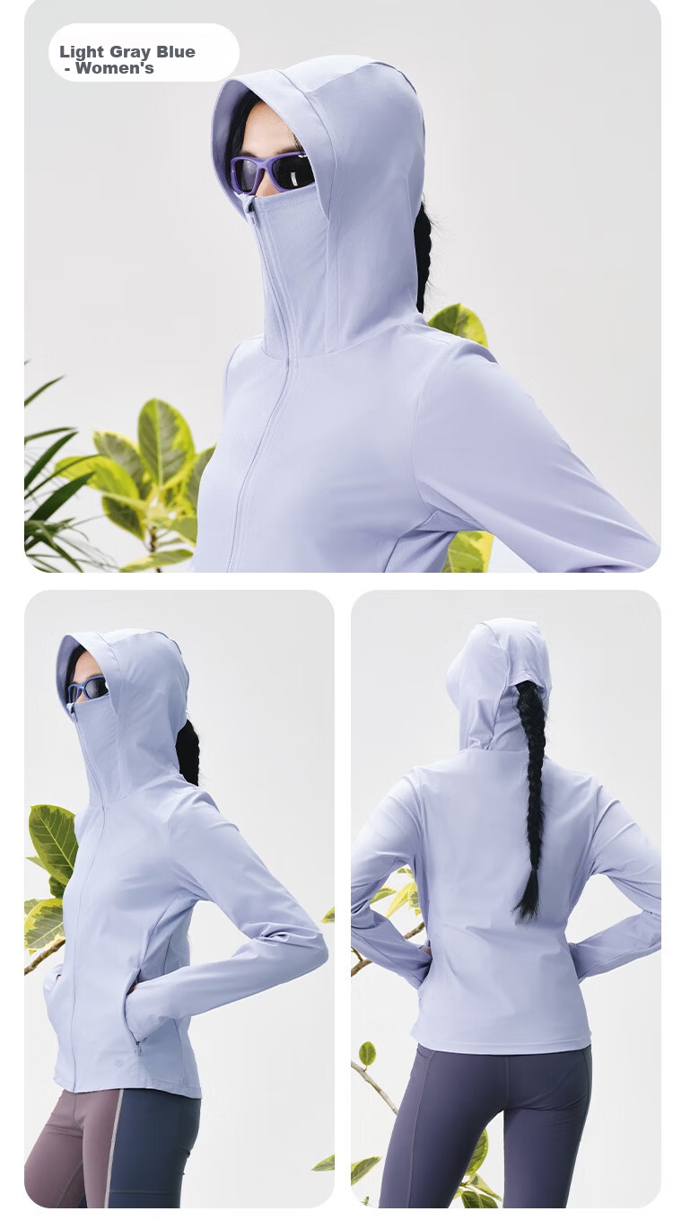 JD Jingzao UPF300+ Sun Protection Jacket Spring Summer Unisex Couple Gift Rock Blue S 23