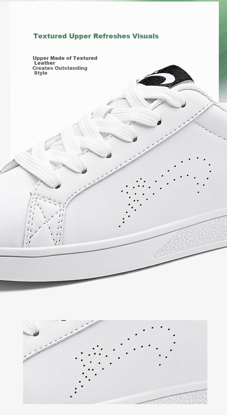 Guirenniao Casual Couple Sneakers Summer Women's Sports Versatile White Shoes Men White/Black Size 35 6