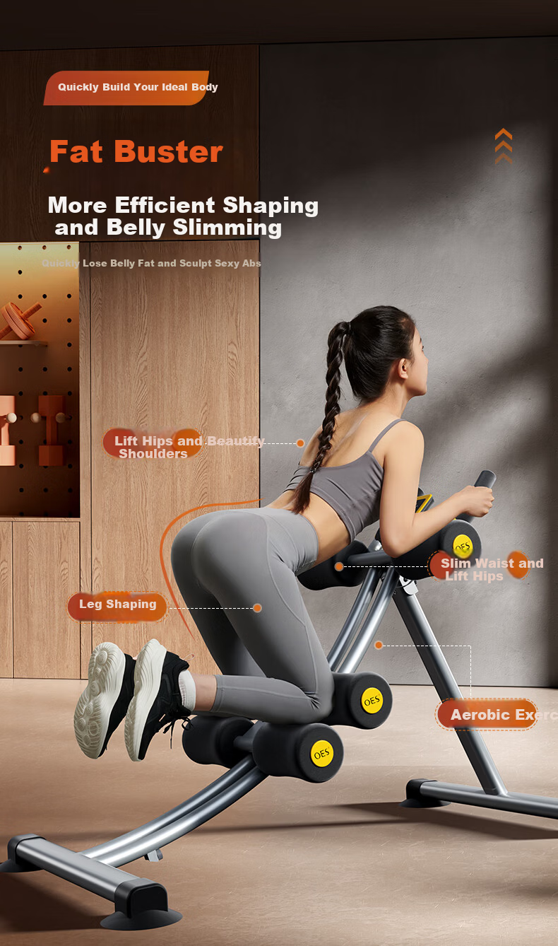 OES Abdominal Crunch Machine Waist Slimming Sit-Up Assistant Home Ab Workout Equipment Indoor Fitness Device 9