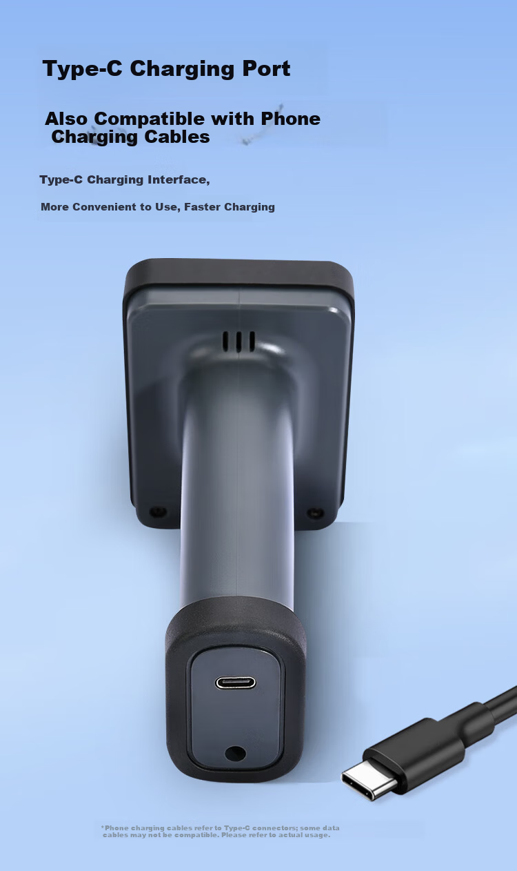 GEPAD Wireless Barcode Scanner Gun, QR Code And Barcode Scanning for Cashier Payment, Express Delivery Logistics Spare Parts Warehouse Product Pharmaceutical Traceability Code GT-2100D 7