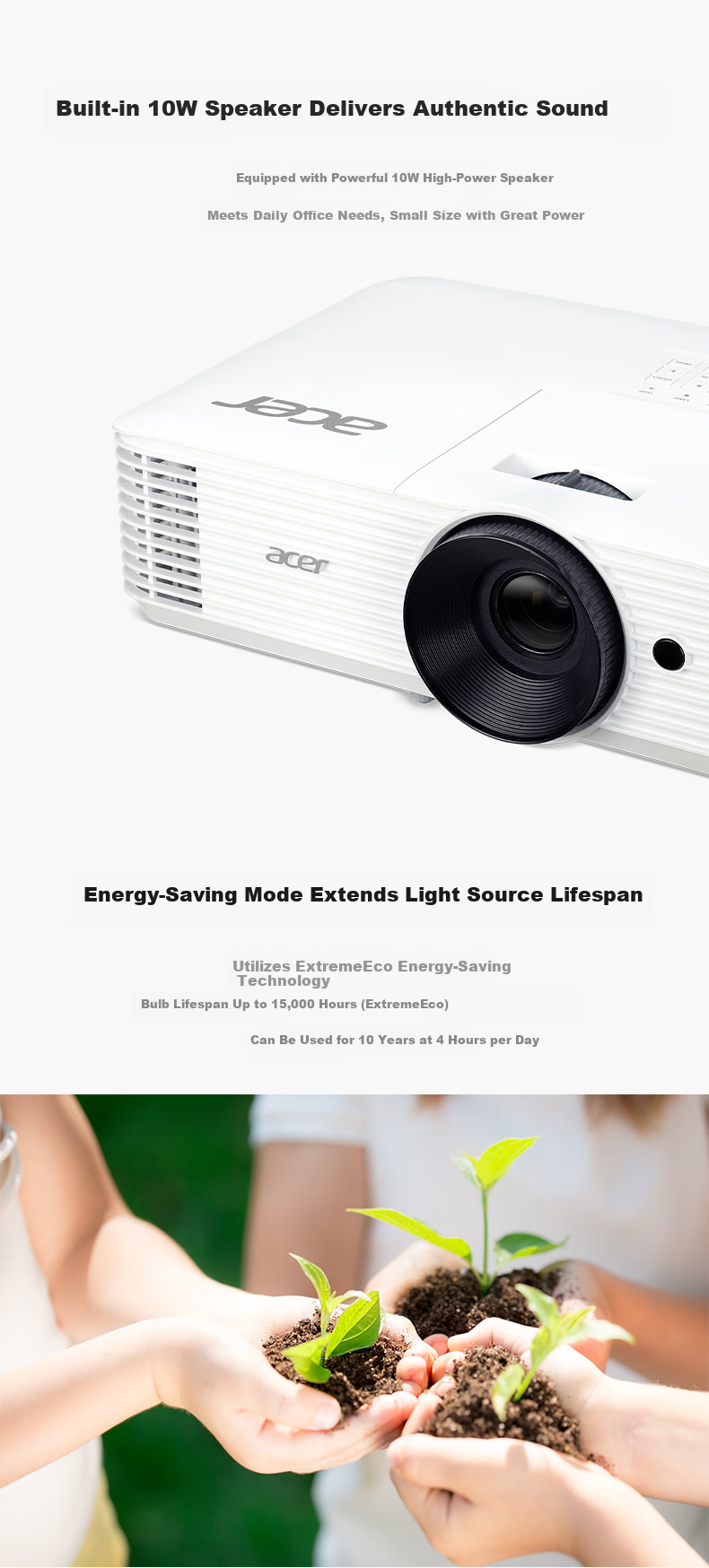 Acer XL2521G Laser Projector Office Meeting Training (1080P 4000 Lumens 3.5 Million:1 Contrast HDR10 Side Projection Support IP5X) 8