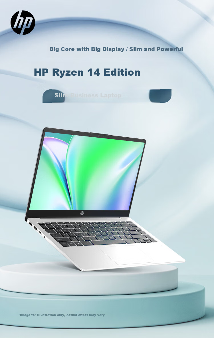 HP EliteBook Pro 14-inch AMD Ryzen Lightweight Laptop (Standard Voltage Ryzen 7 H 255, 16GB RAM, 512GB SSD, 2.2K Display, 1-Year Onsite Warranty) 2