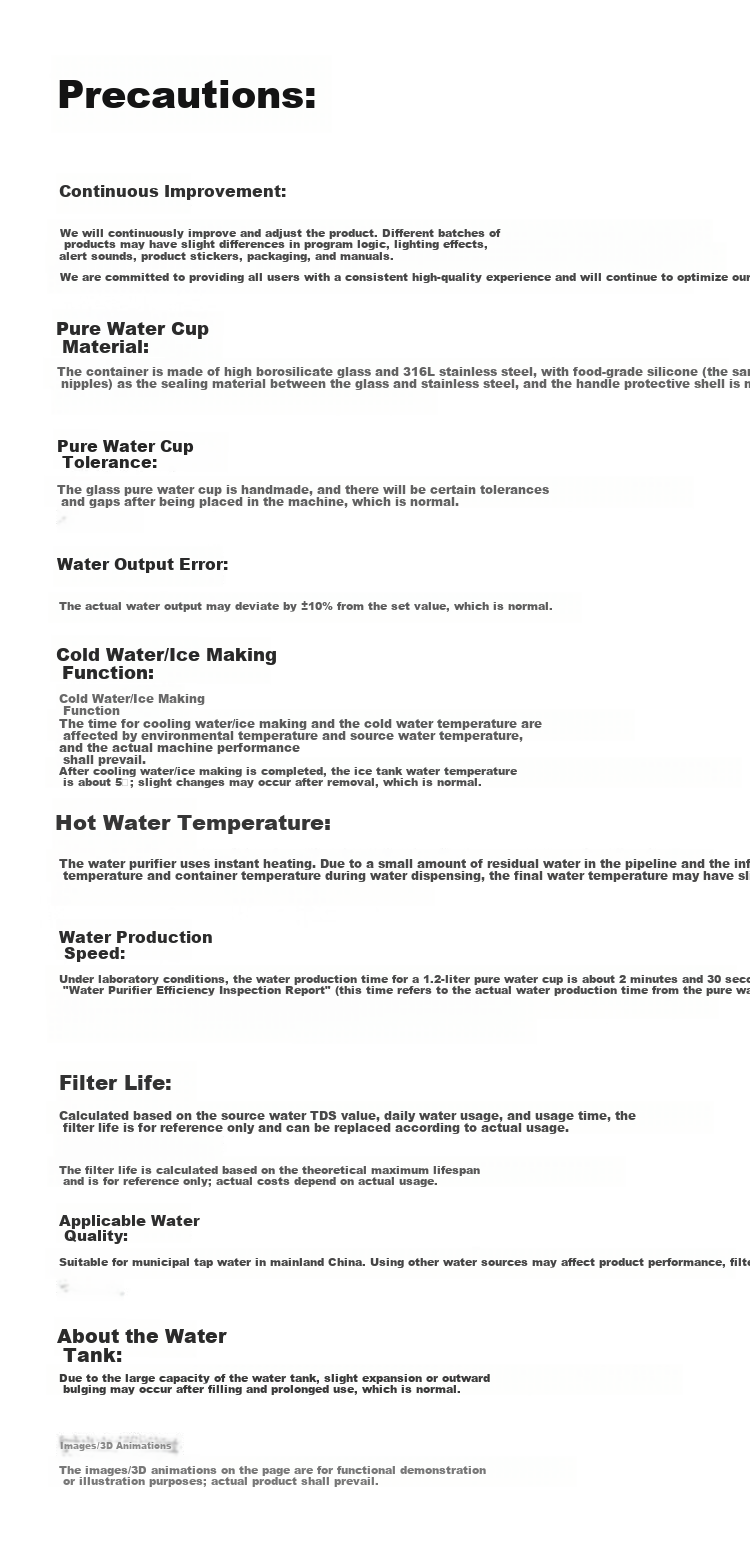 Unities Uwater S10 Automatic Water Inlet and Outlet Ice Cube Instant Heating Desktop Water Purifier 0 Scale Inhibitor Direct Drinking Reverse Osmosis Pipeline All-in-One Pipeline Type 16