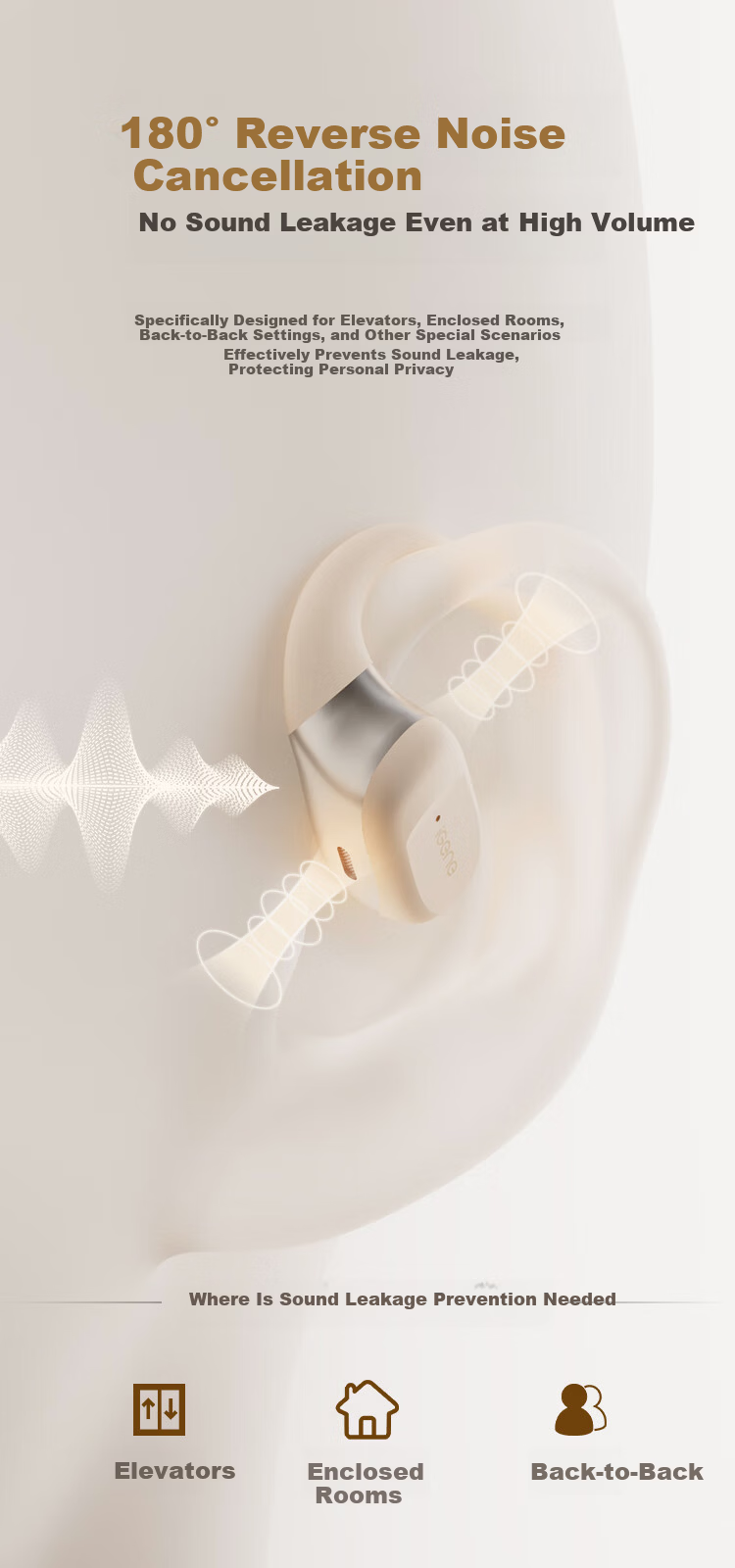 IGene 2026 New 6.0 Bluetooth Bone Conduction Earphones Open-Ear Wireless Sports Running Long Battery Life Compatible with Apple Huawei Xiaomi 6