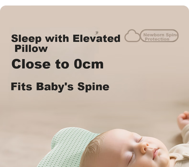 EVOCELER Baby Shaping Pillow Newborn Silicone Head Shaping Pillow 0-6-12 Months All-Season Baby Pillow 15