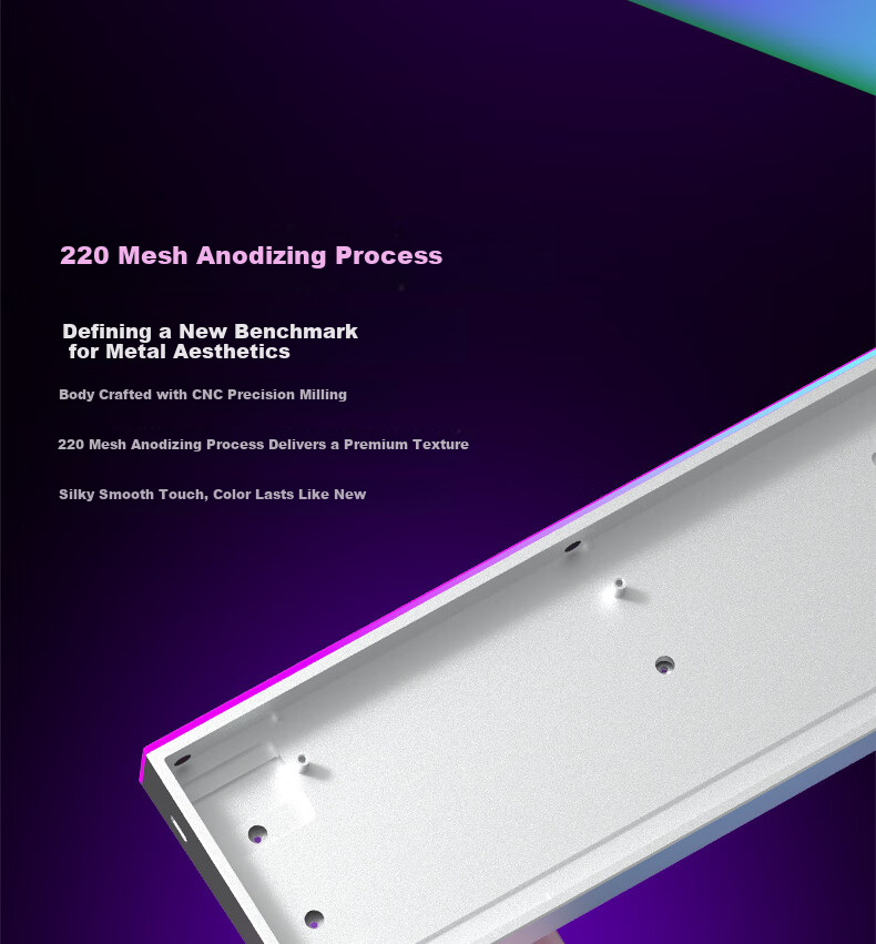 Hyeku MAG68 Magnetic Axis Custom Mechanical Keyboard Wired Hot-Swappable Aluminum Alloy 68-Key Kailh Glutinous Rice Switch Aurora RT Mode 11