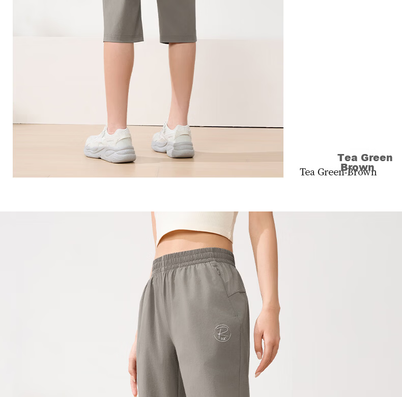 361° Women's Summer New Sun Protection Running Loose Sports Casual Capri Pants 662624705H-3 23