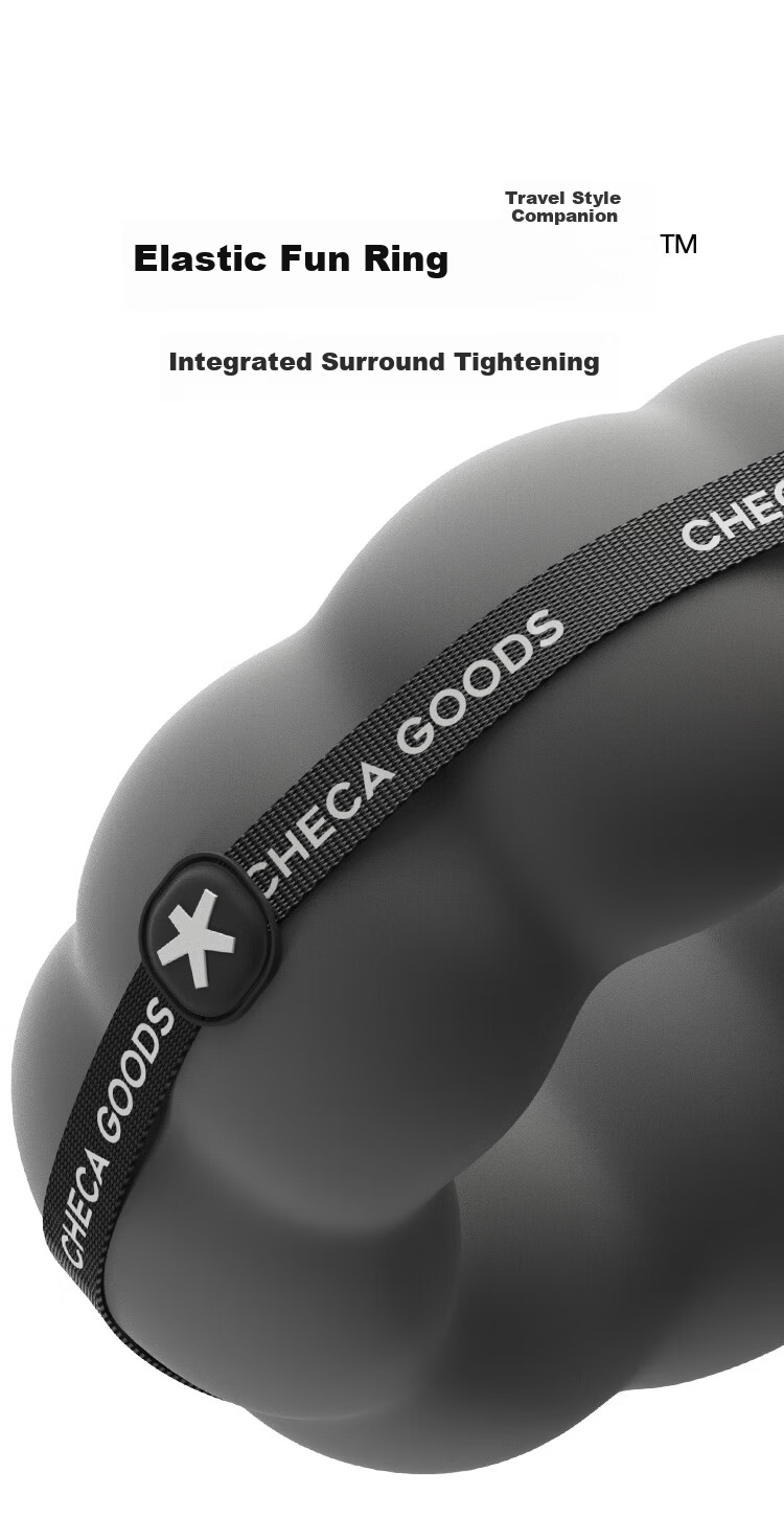 CHECA GOODS U-Shaped Neck Pillow Travel Portable Airplane Neck Support Long-Distance Neck Rest Nap U-Shaped Pillow with Visible Bag 5