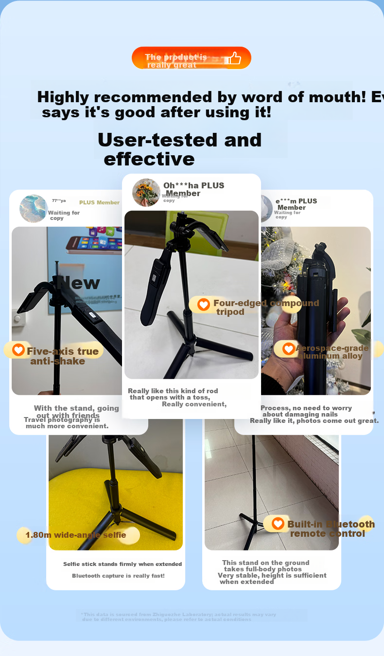 Zhiguozhe 1.8m Aluminum Alloy Selfie Stick Phone Holder Floor Stand 360° Rotation Anti-Shake Follow Shooting Automatic Tripod Portable Travel 2026 New Model 3