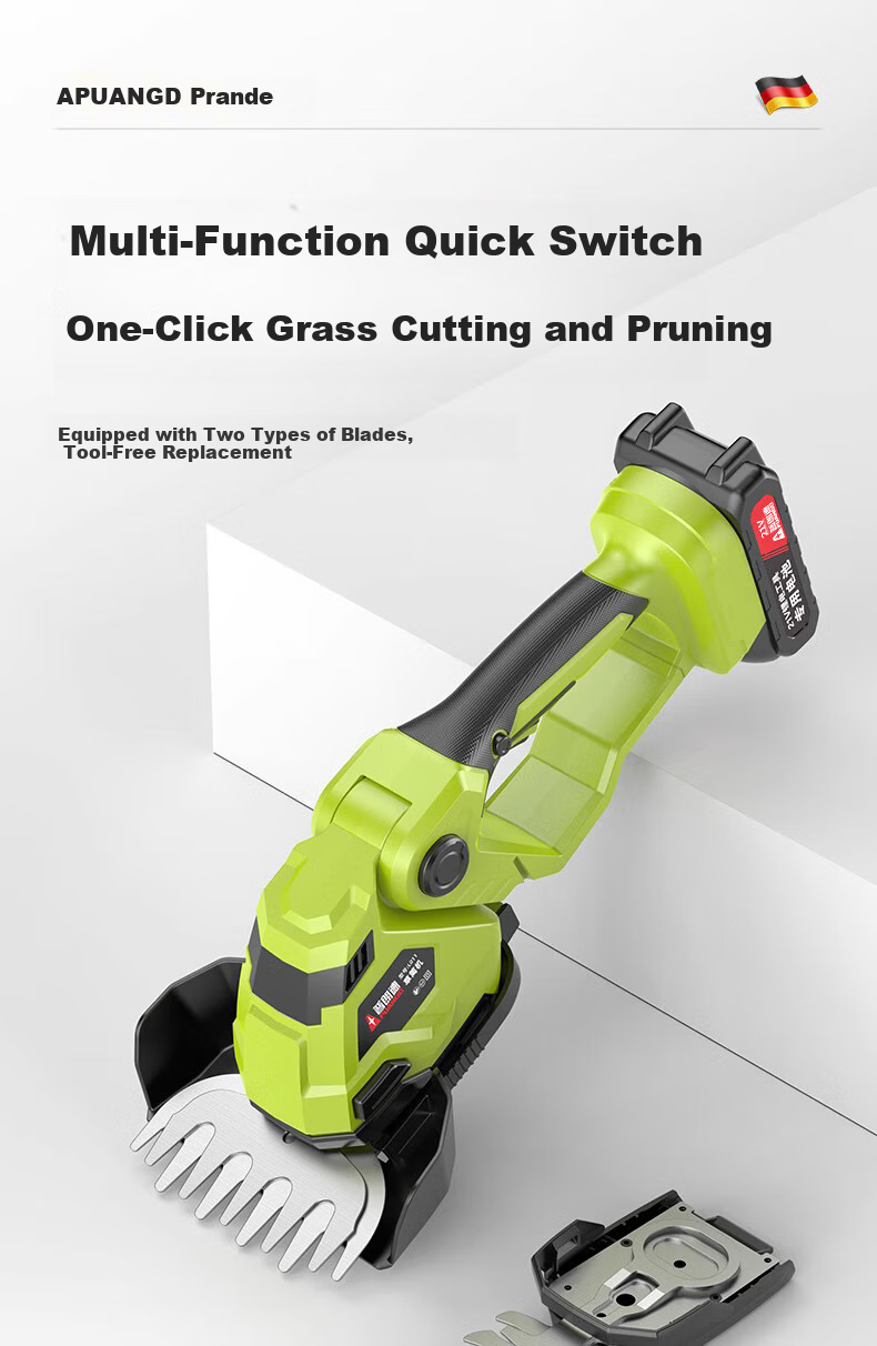 PUANGD Electric Lawn Mower Cordless Hedge Trimmer Small Home Lawn Trimmer Rechargeable Grass Cutter Garden Pruner 4