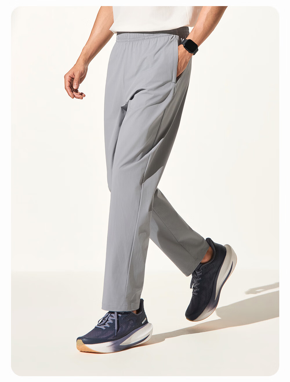 Bmai 26 New Men and Women Sports Pants Ice Thin Quick-Dry Running Training Breathable Woven Straight-Leg Pants for Men 15