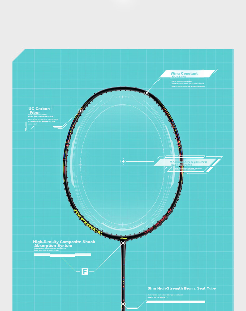 LI-NING Thunder 80JR Badminton Racket 5U Black Pre-Strung for Adults and Youth Professional Use 4