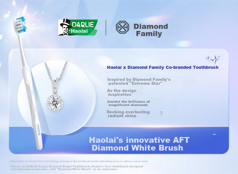 DARLIE Diamond White Clean Teeth Pressure Relief Gum Care Toothbrush Single Pack 1