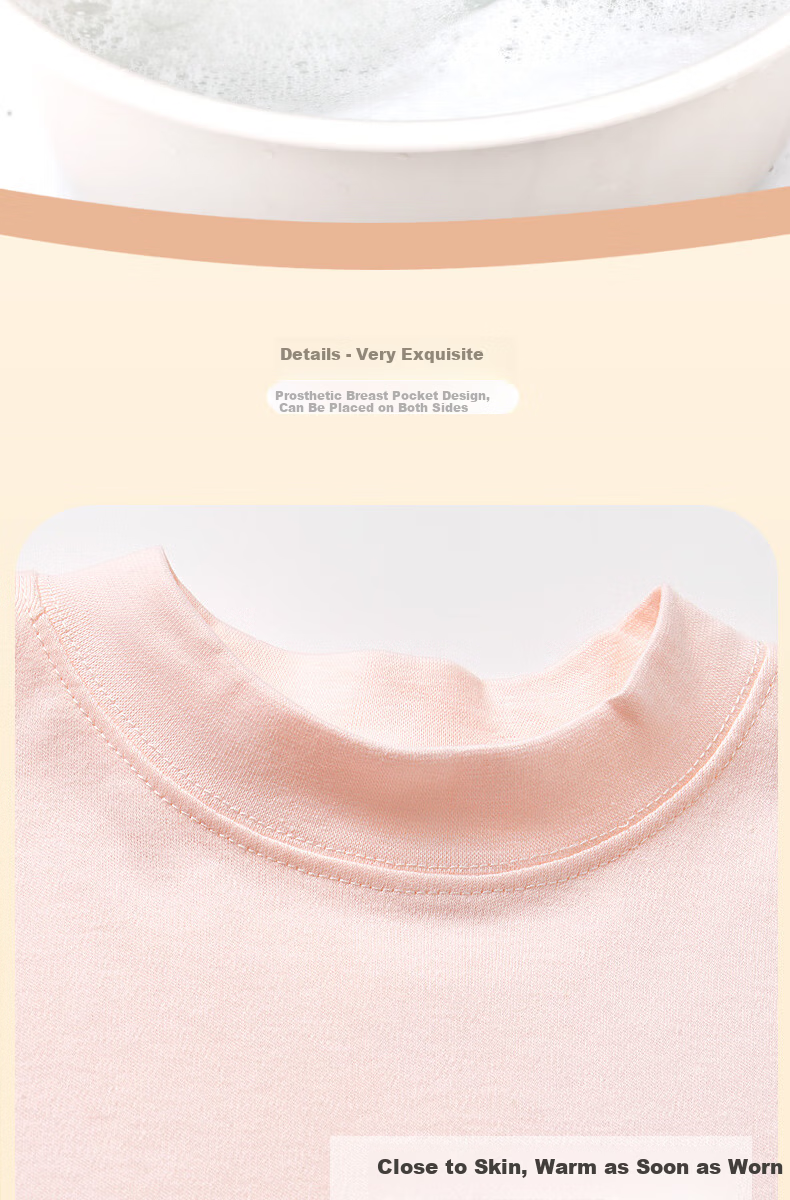 Bejirog Middle-aged and Elderly Women's Pure Cotton Autumn Thermal Underwear Set, Old-fashioned Large Size, Warm Low Collar Base Layer for Moms 6