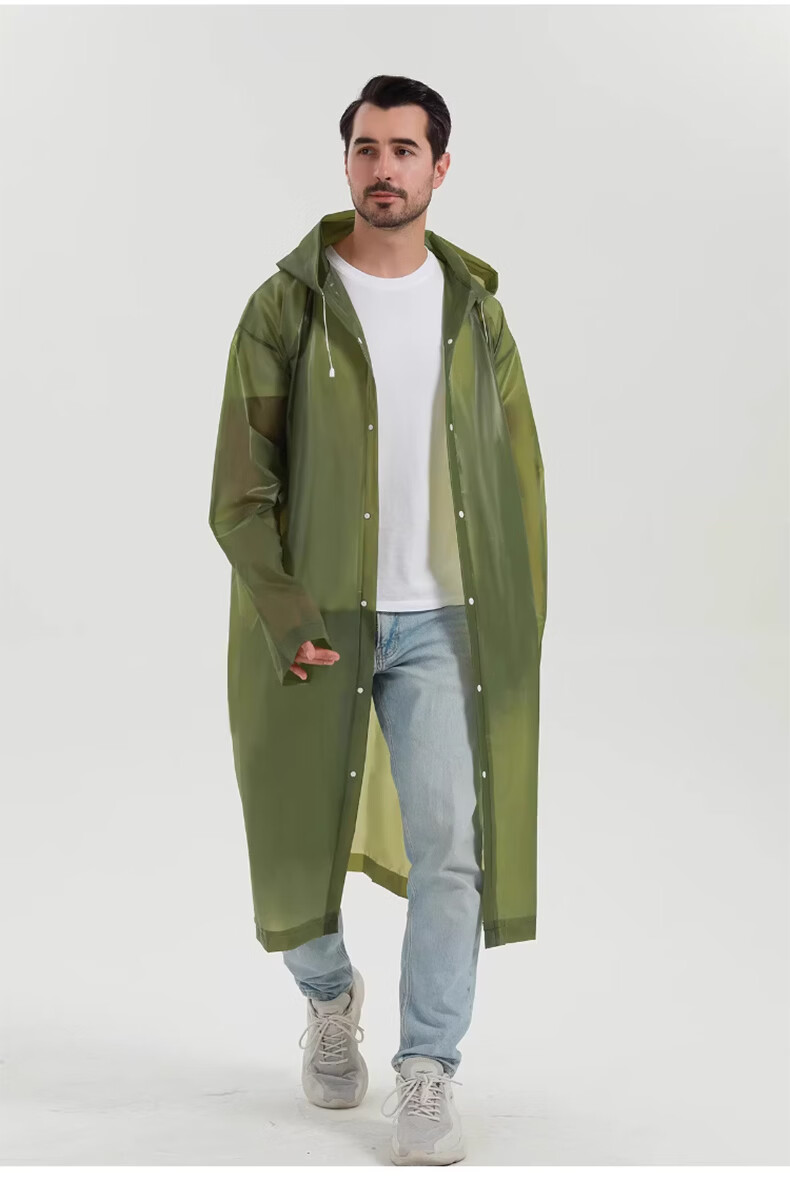 40,000 KM Disposable Long Raincoat Full Body Heavy-Duty Adult Anti-Rain Outdoor Hiking Travel Single-Person Portable Poncho 9