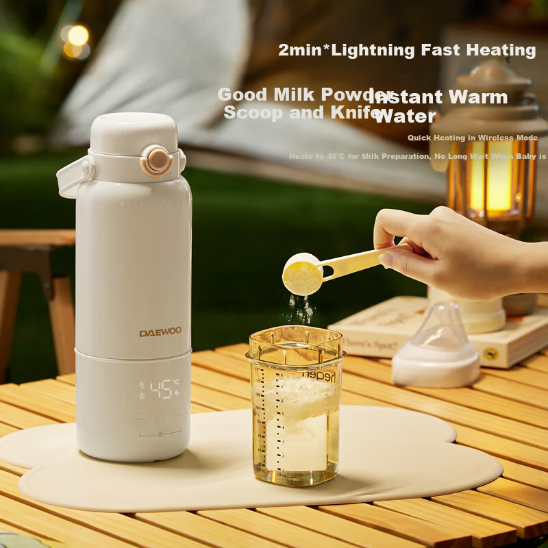 DAEWOO Wireless Portable Milk Formula Maker, Boiling Water Constant Temperature Kettle, Baby Formula Cup, Constant Temperature Cup, Children's Insulated Cup