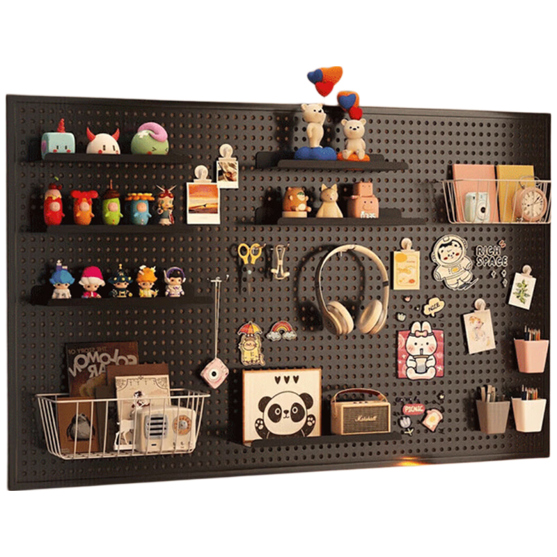 Xiaojiang Material Pegboard Accessories Decorative Hooks Wall Storage Rack Dorm Wall Hardware Tool Display Storage Rack Set One