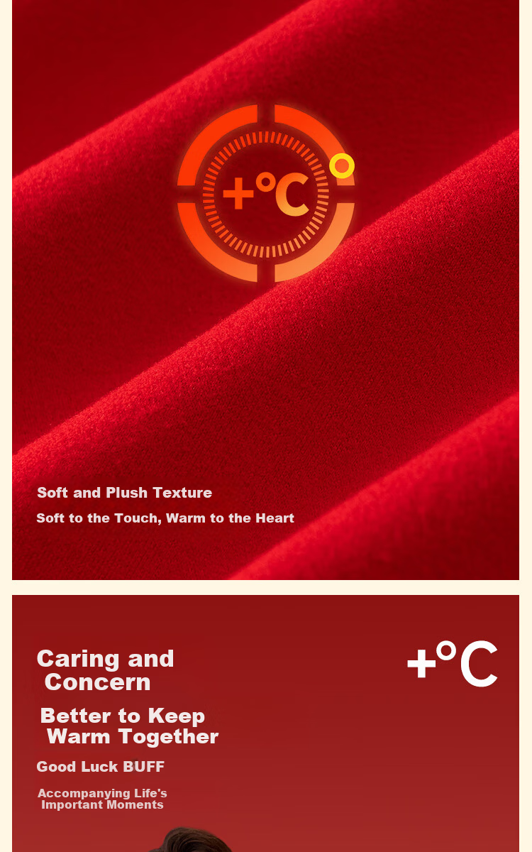 MiiOW Women's Red Thermal Underwear Set for the Year of the Horse, Including Socks, Autumn Clothes, and Pants, Suitable for Marriage and Birth Year Celebration 9