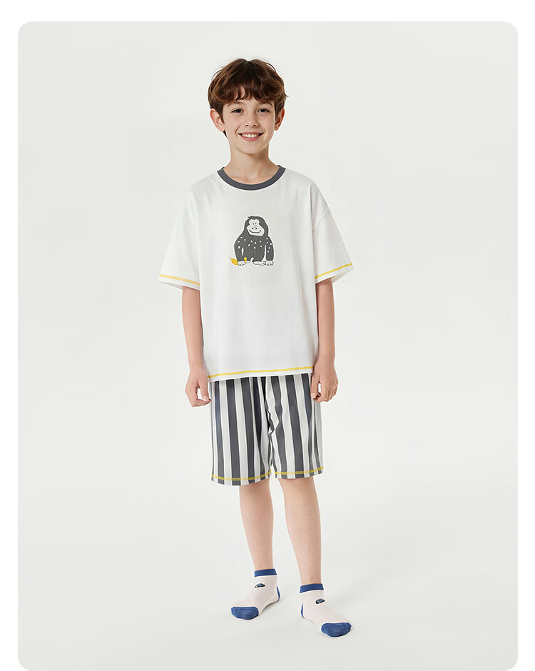 Balabala [Naipupu IP] Children's Summer Pajama Set Girls Short Sleeve Antibacterial Homewear Air Conditioning Clothes 16