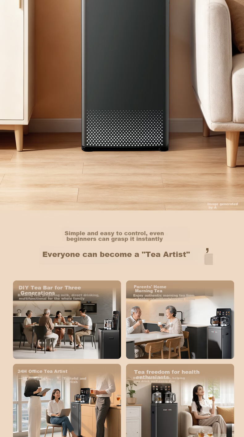 Angel Home Tea Bar Machine High-End Living Room Smart Voice Control Anti-Overflow and Dry-Burn Protection Bottom-Load Water Dispenser Constant Temperature Health Preservation Stewing Kettle Integrated 17
