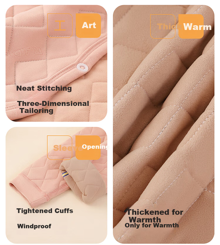 Hodo Thermal Underwear School Uniform Base Layer Winter Kids Warm Jacket Cotton Padded Coat for Girls Elementary and Middle School Students 4