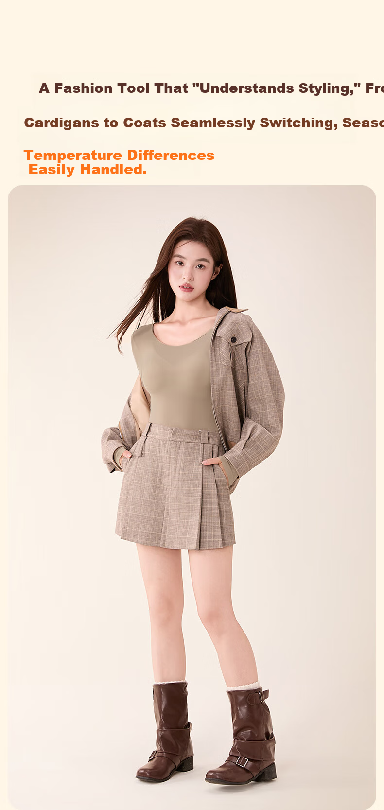 Fenteng Women's Thermal Underwear Ultra-Thin Base Layer 2025 Autumn Winter New Seamless Slim Fit Top and Bottom Set 11
