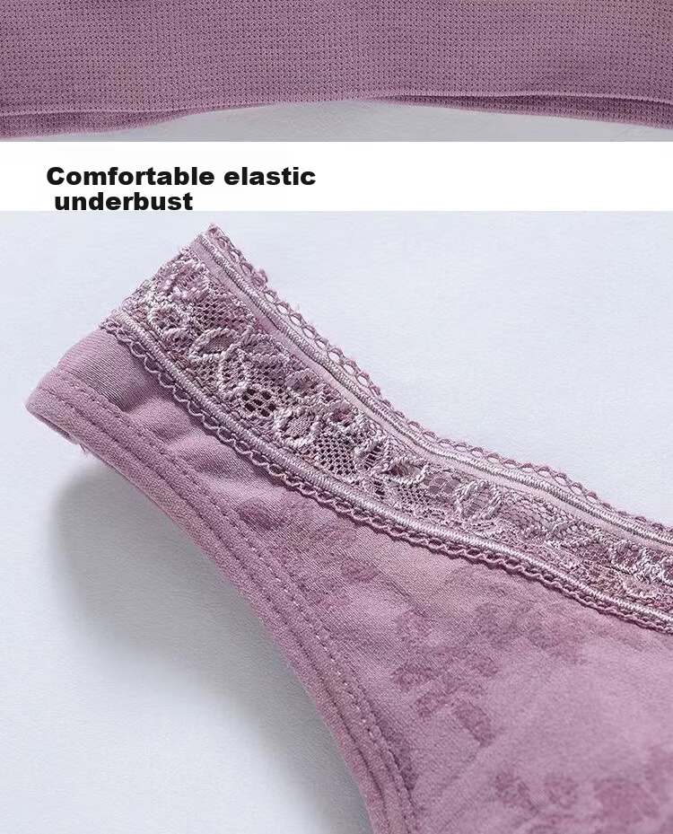 Bejirog Maternity Bra Middle-aged and Elderly Vest-style Thin Wireless High Elasticity Large Bust Minimizing Push-up Bra Skin Color XL 13