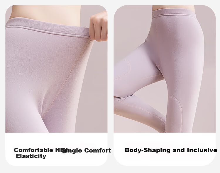 MiiOW 100% Wool Knee Warmers Women's Thermal Pants Fleece Lined Thickened Lamb Wool Cotton Pants Plus Size Leggings for Women 18