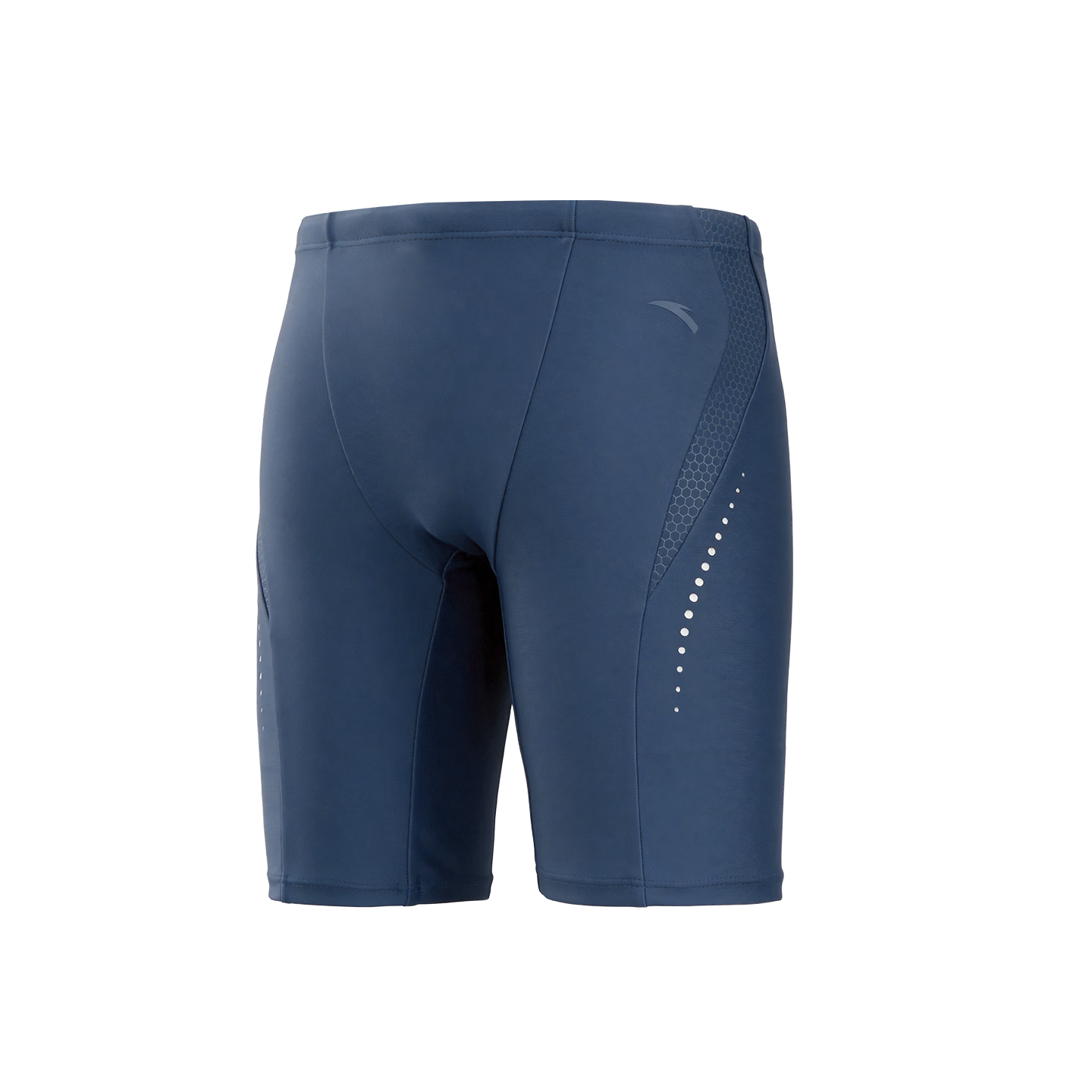 ANTA Men's Swim Trunks Chlorine-Resistant Large Size Comfortable Quick-Dry Knee-Length Minimalist Professional Racing Swimwear Blue 2XL