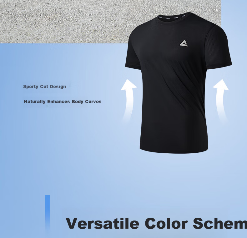 Peak Men's Summer Short Sleeve Quick-Dry Breathable Sports Loose Running Base T-Shirt DF652471 13