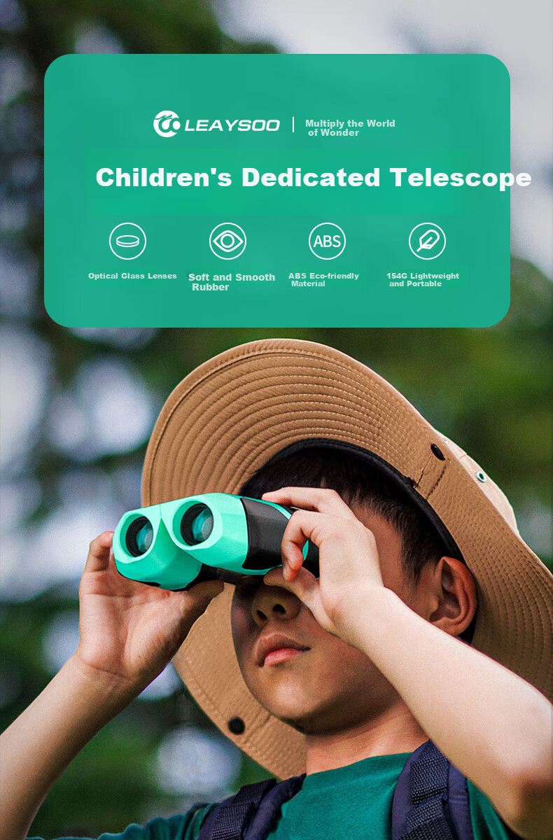 Leilong Yueying 10X22 Blue Children's Mini HD High-Power Binoculars Portable Kids Gift 1